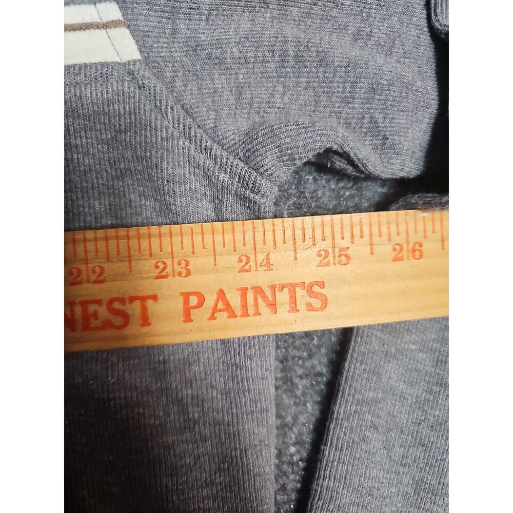 Roundtree Yorke Mens XL V-Neck Gray/White Sweatshirt Stripe - Picture 4 of 7